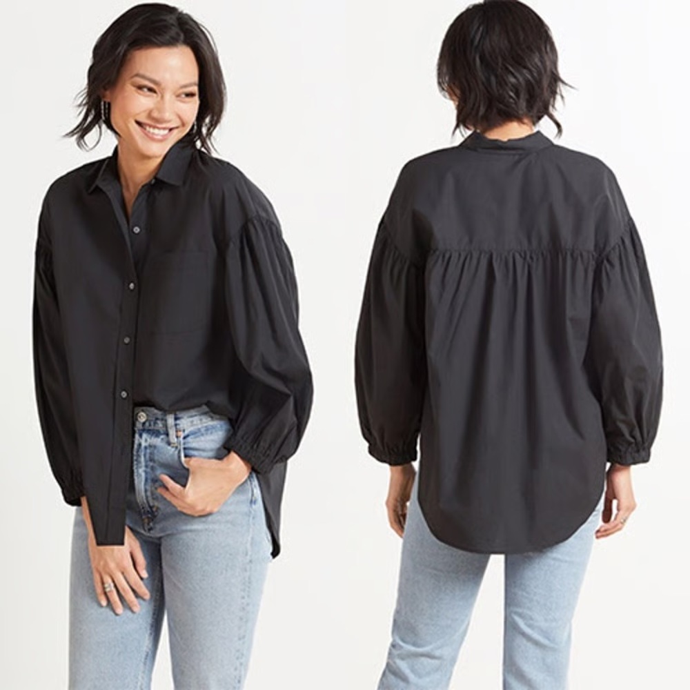 Rails Black Button Down Shirt
